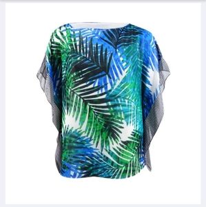 Blue and Green Calvin Klein Poncho Top Sz 0X